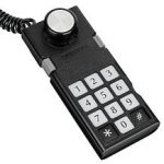 ColecoVision controller with a joystick knob and phone-style number keypad