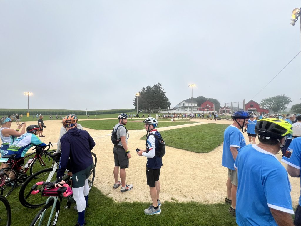 The real field, farmhouse in the background. If you build it, RAGBRAI will come.