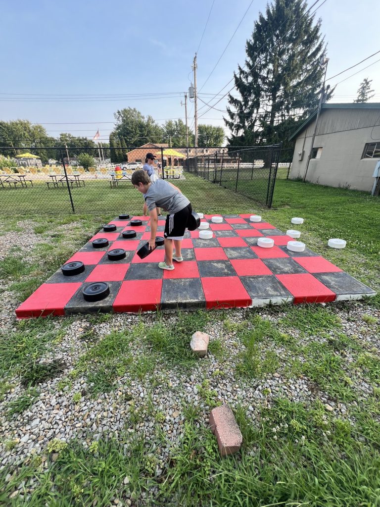 The giant checkers board at the KOA