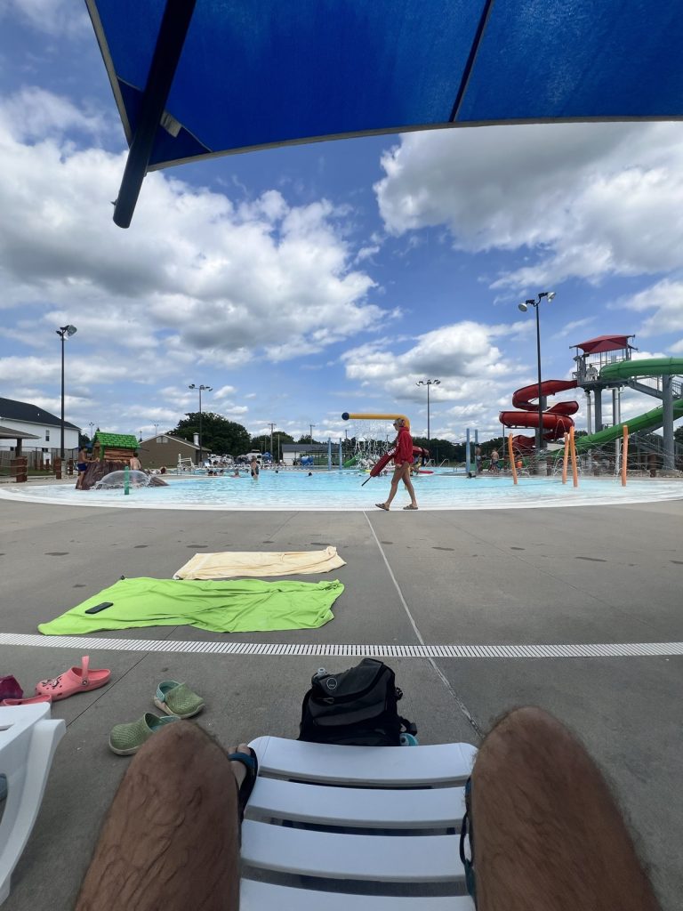 Recovery mode at the Independence pool. The lifeguards were busier than I was.
