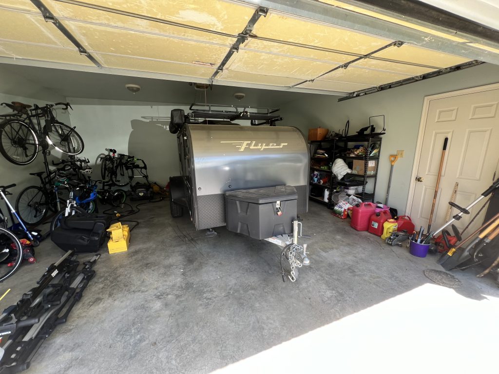 The InTech staged in the garage for cleaning day