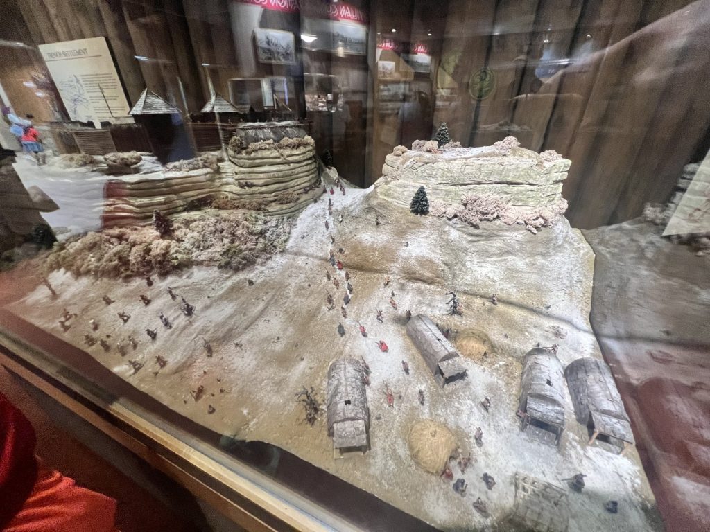 The Fort St. Louis models in the Visitor Center